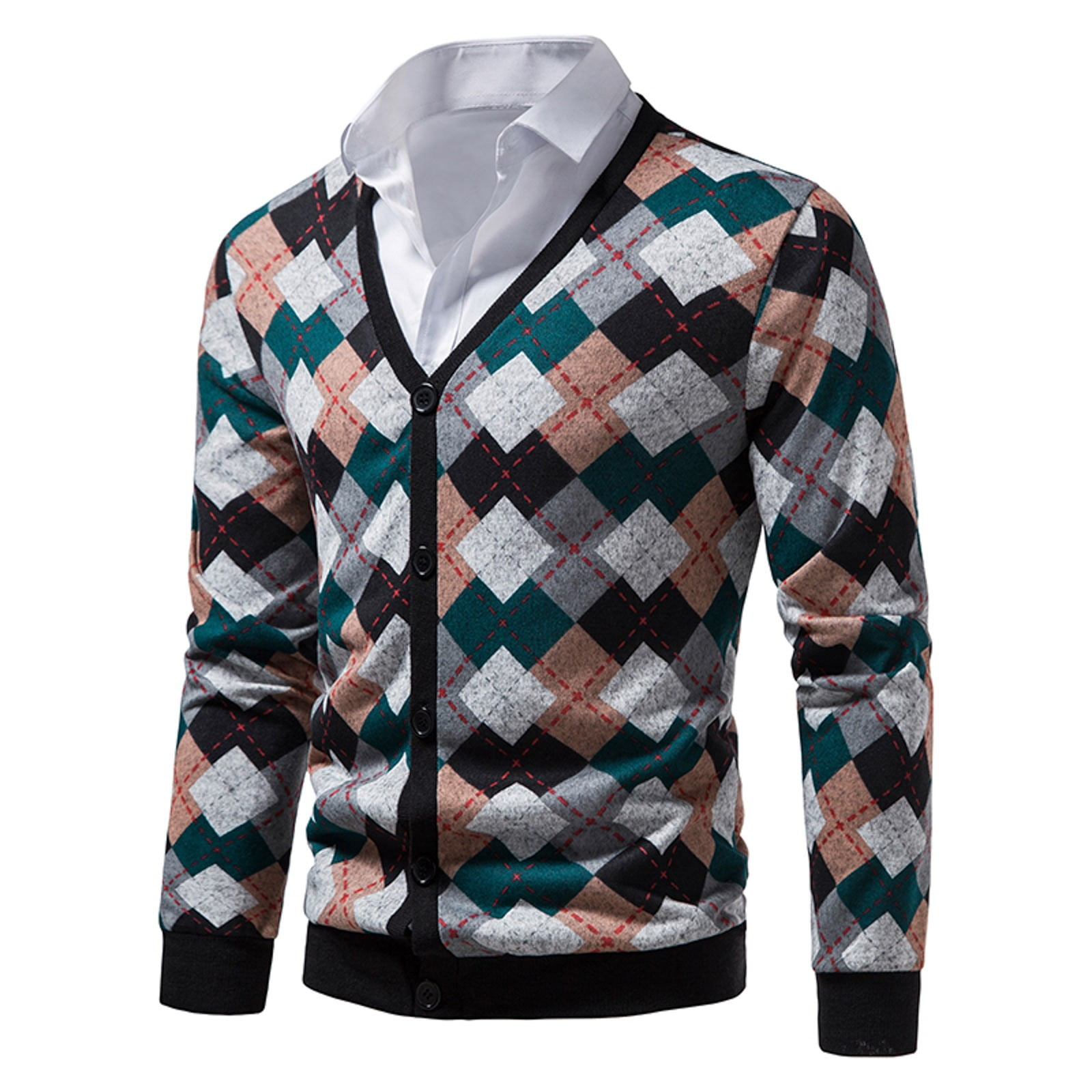 Cowl neck horn best sale button single breasted cardigan