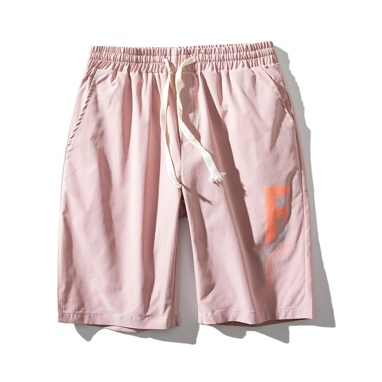 lystmrge Mens Breathable Shorts Performance Shorts Men Men Designer Shorts Men Summer Solid Color Pants Printed Drawstring Loose Casual Sports Runing Straight Shorts Walmart