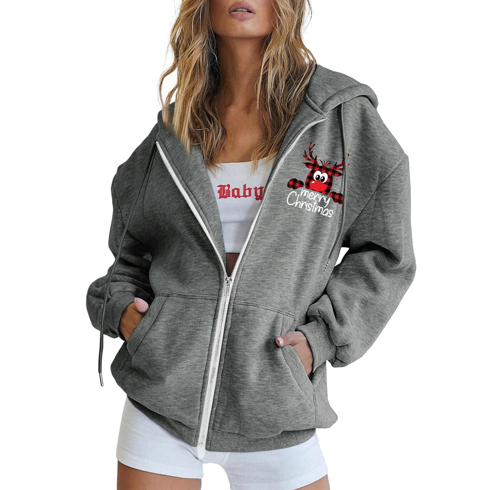 lystmrge Plain Shirt Lightweight Hoodie Pullover Zip up Hoodie