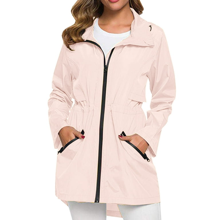 lystmrge Warm Wind I5 Apparel Light Nylon Jacket Women Long Raincoat With  Hood Outdoor Lightweight Windbreaker Rain Jacket Waterproof