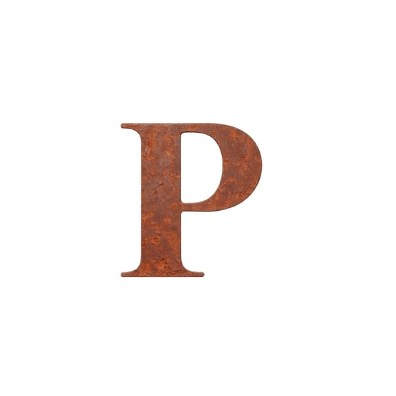 lzexuh Rustic Metal Rusty Alphabet Letters,Vintage Country Style Wall Decor,Home Living Room Decorative Sign Letter P