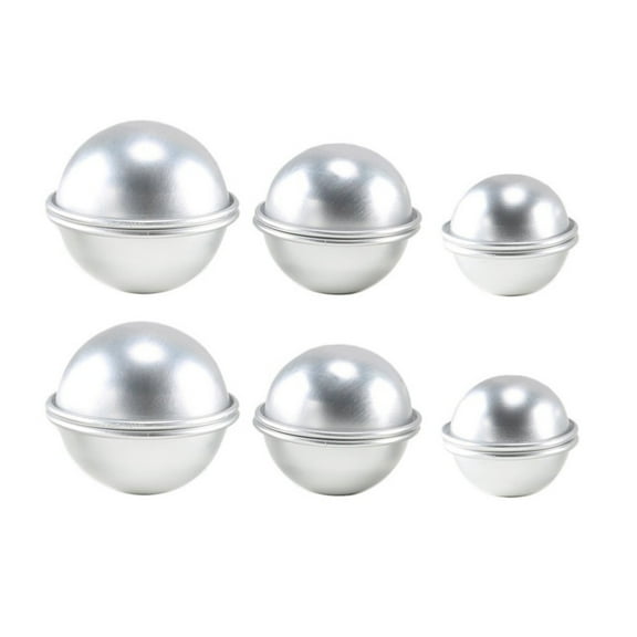 lzndeal 6Pcs Diy Bath Bomb Mold Sphere Round Ball Molds Tool Supplies