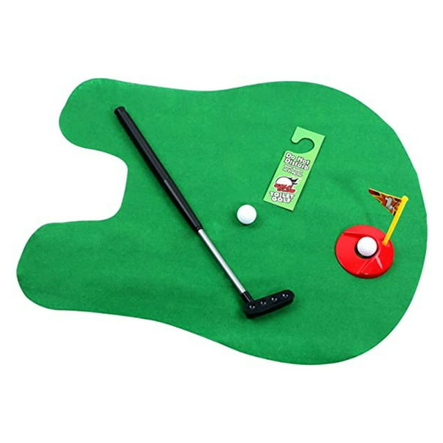 lzndeal Toilet Golf Ball Toy Set Anti-Slip Lawn Mat with Simulative Golf Set Child