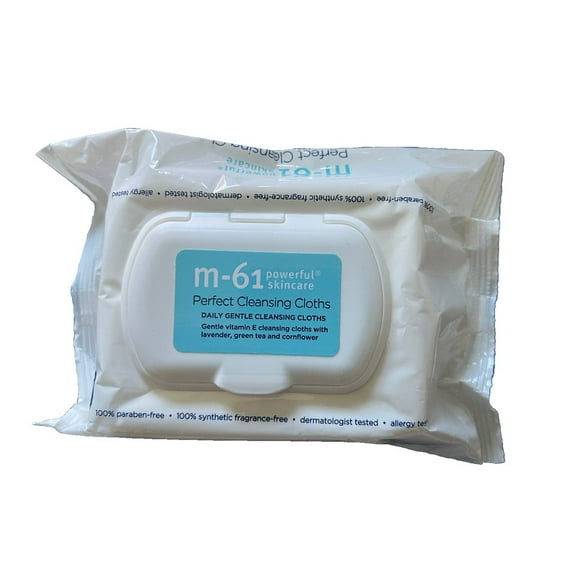m-61 Perfect Cleansing Cloths Vitamin E, Lavender, Green Tea - 30 Cloths