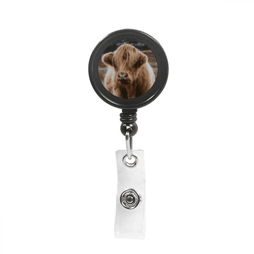 m  Animal Buffalo Retractable Keychain Badge Holder ID Badge