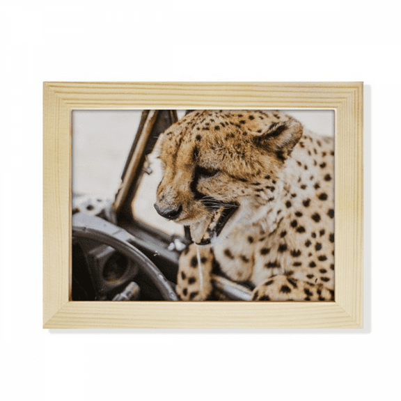 m Animal Leopard Desktop Photo Frame Picture Art Decoration Painting 6x8 inch