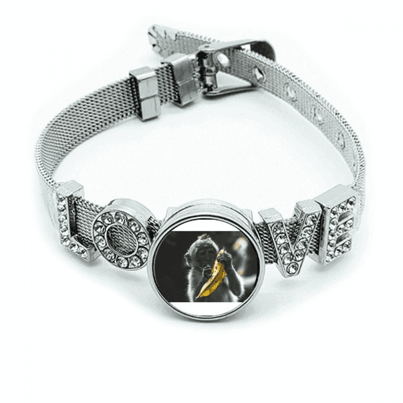 m Animal Monkey Bracelet Wristband Crystal Love Adjustable Bangle