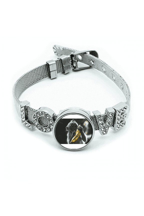 m Animal Monkey Bracelet Wristband Crystal Love Adjustable Bangle