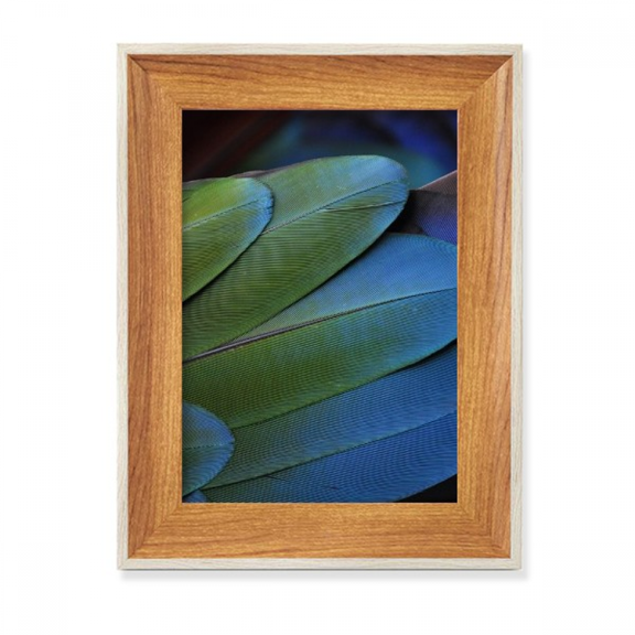 m Bird Feather Desktop Wooden Photo Frame Display Picture Art Painting Multiple Sets
