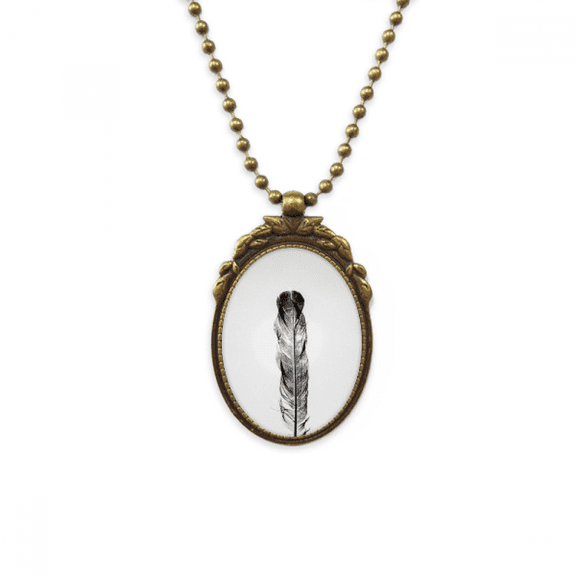 m animal feather antique necklace vintage bead pendant keychain