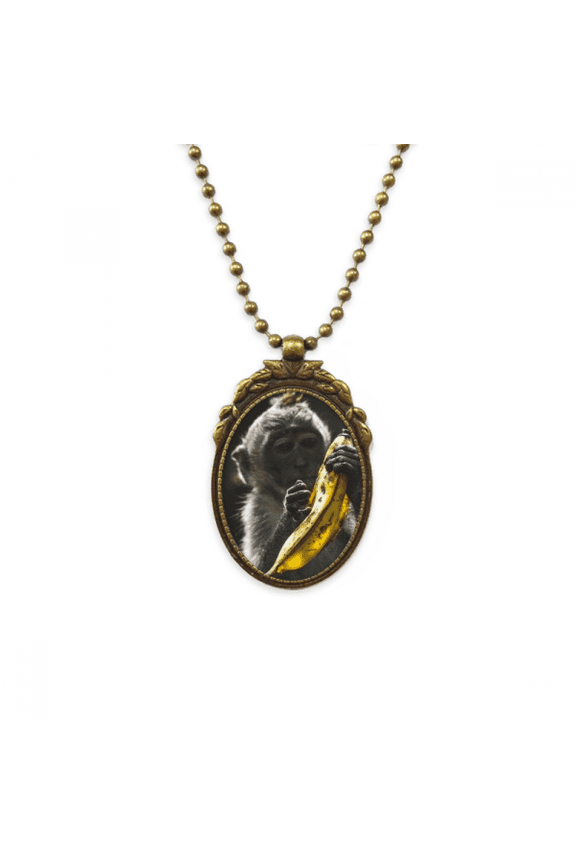 m animal monkey antique necklace vintage bead pendant keychain