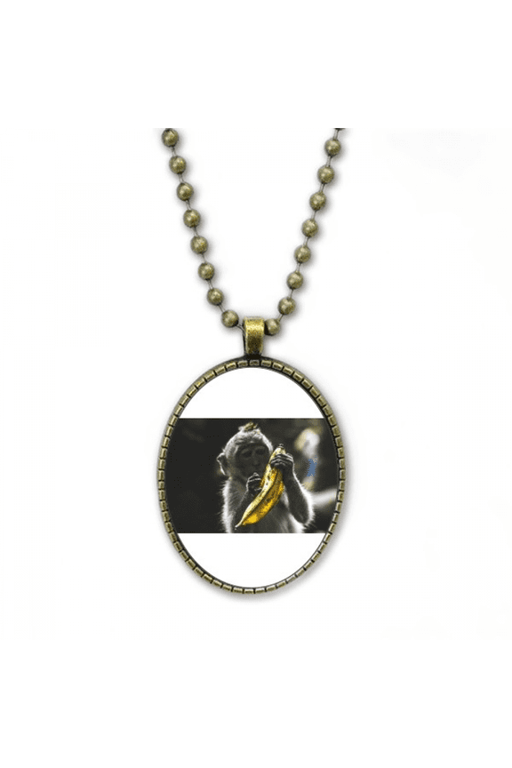 m animal monkey necklace vintage chain bead pendant jewelry collection