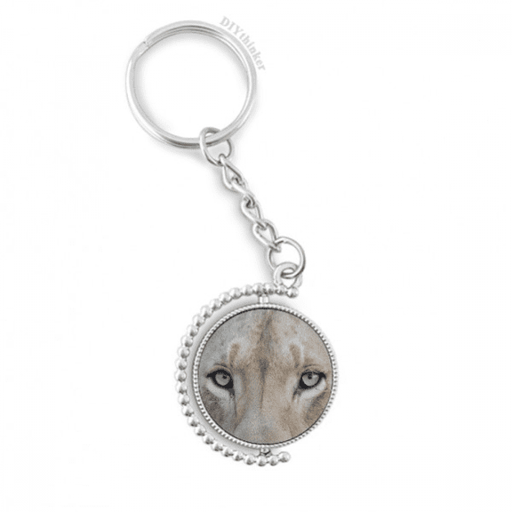 m animal white lion rotatable keyholder disc accessories chain clip