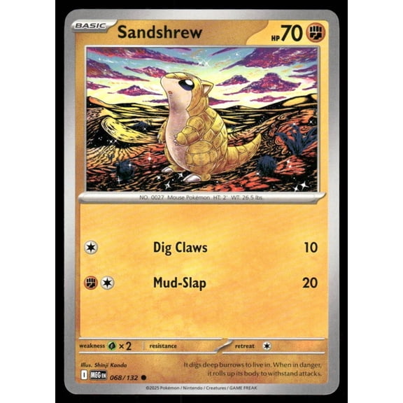 m1L: Mega Brave Sandshrew Common Japanese #020/063