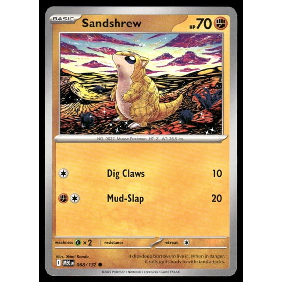 m1L: Mega Brave Sandshrew Common Japanese #020/063