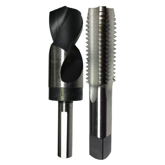 m36 X 4 High Speed Steel Plug Tap and 32.00mm High Speed Steel 1/2" Shank Drill Bit