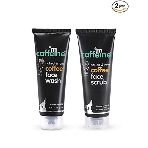 mCaffeine Coffee Anti Pollution Kit Deep Cleanse Blackheads Removal Face Wash (100ml) Face Scrub(100gm) Oily/Normal Skin