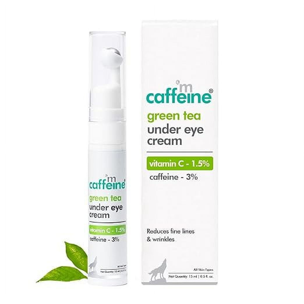 mCaffeine Green Tea Under Eye Cream to Reduce Fine Lines, Wrinkles