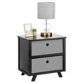 thumbnail image 1 of mDesign 2-Drawer Fabric Dresser Storage Organization Chest Unit - Black/Charcoal, 1 of 4