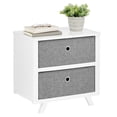 thumbnail image 1 of mDesign 2-Drawer Fabric Dresser Storage Organization Chest Unit - White/Gray, 1 of 4