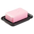thumbnail image 1 of mDesign 2-Piece Bar Soap Dish Holder for Bathroom Sink or Shower - Matte Black, 1 of 7