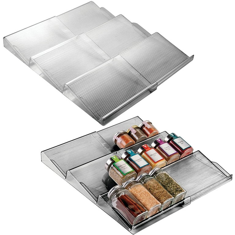 Mdesign expandable plastic spice rack drawer hotsell