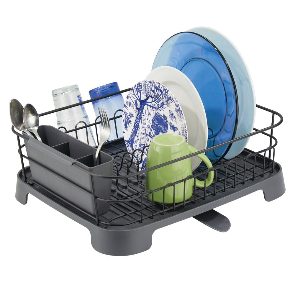 Metal Wire Dish Drying Rack with Drain Board