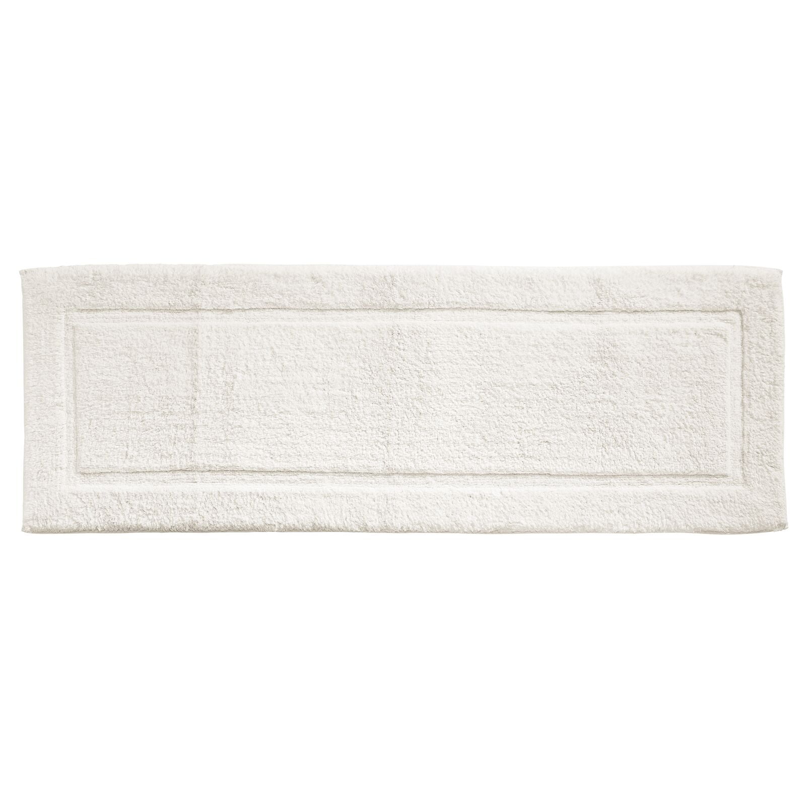 mDesign Bathroom 100% Cotton Rectangle Rug, Long Runner, 60" x 21", Natural/Tan