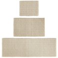 thumbnail image 1 of mDesign Cotton Bathroom Spa Mat Rugs/Runner, Diamond Design, Set of 3 - Tan, 1 of 9