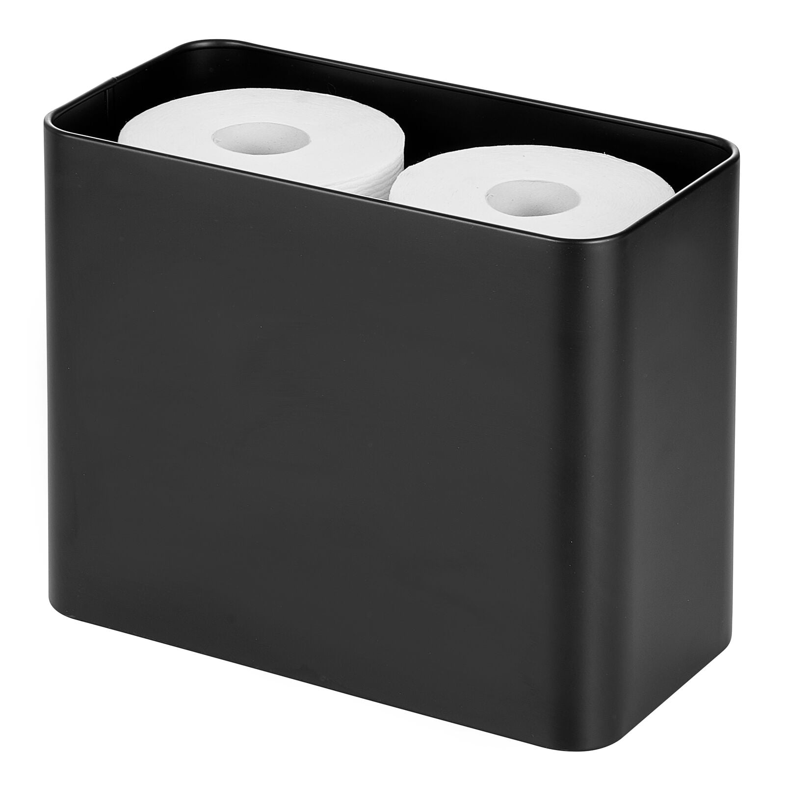 mDesign Deep Steel Toilet Paper 4Roll Bathroom Storage Holder Bin