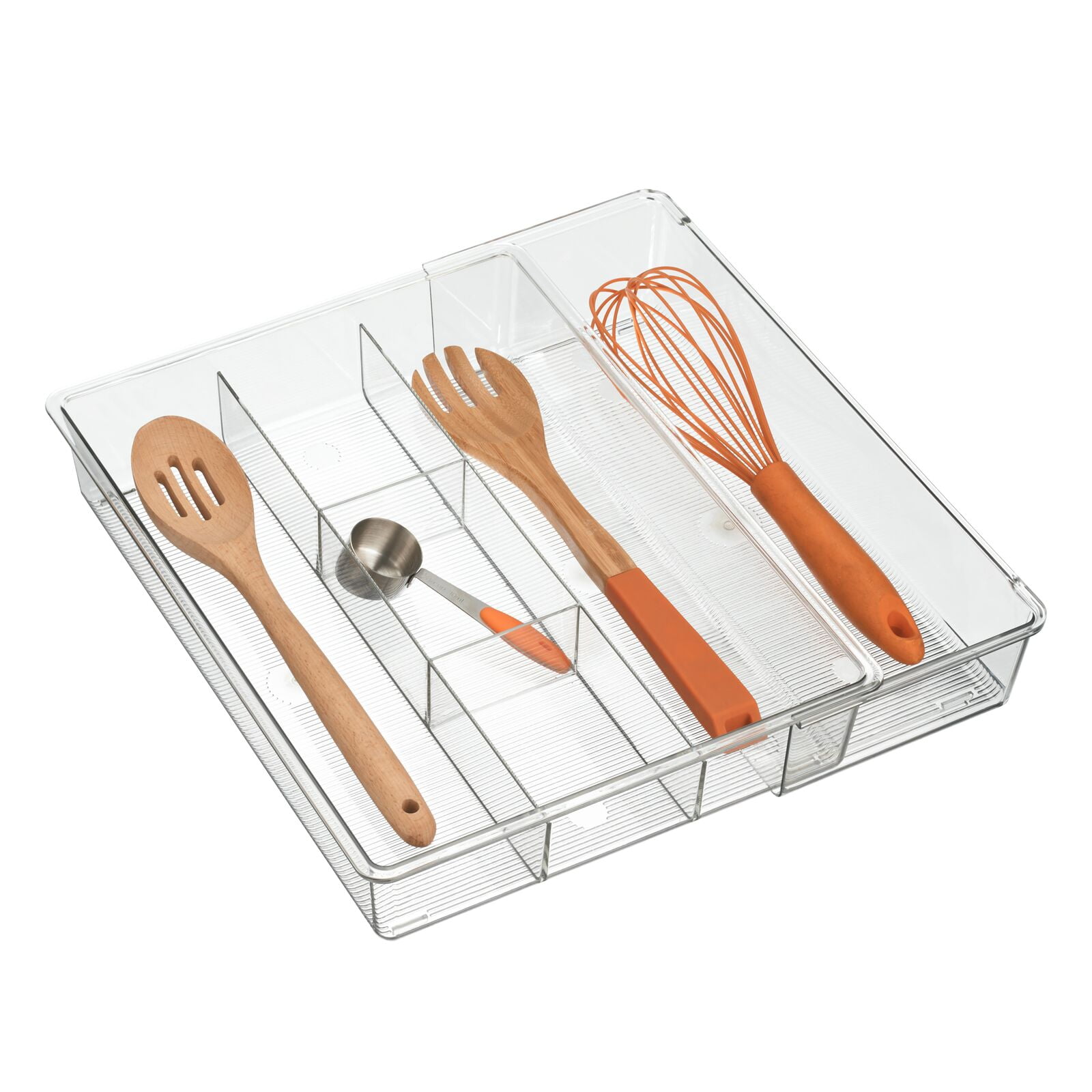 mDesign Expandable InDrawer 5 Section Kitchen Utensil Organizer Tray