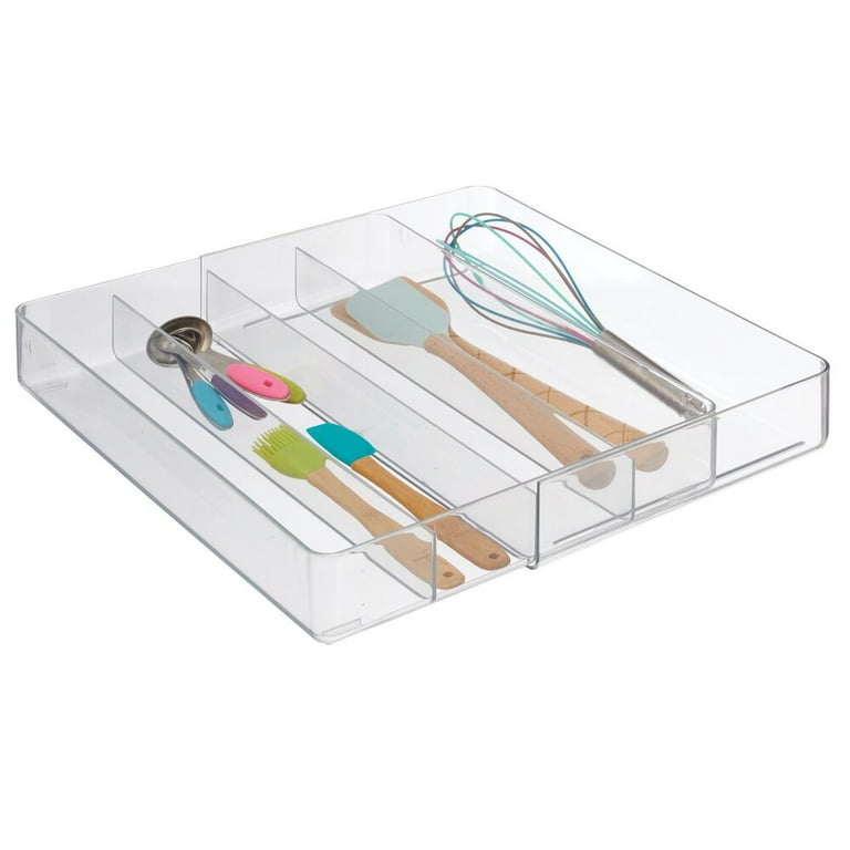 mDesign Expandable Kitchen Drawer Organizer Tray for Utensils