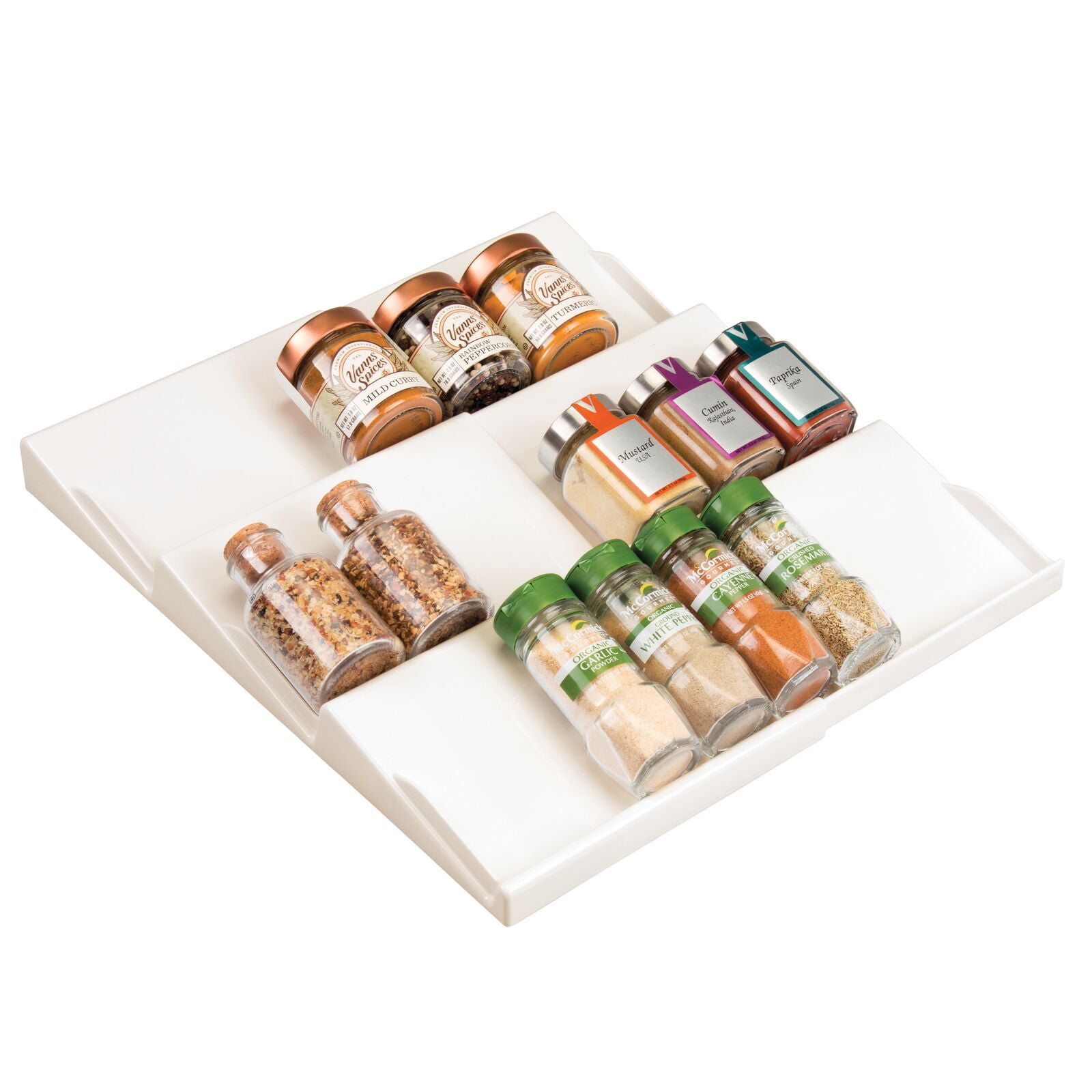 NEX Spice Rack 3 Tier 24-Bottle Spice Drawer Organizer for Pantry Kitc –  Oberon Distribution