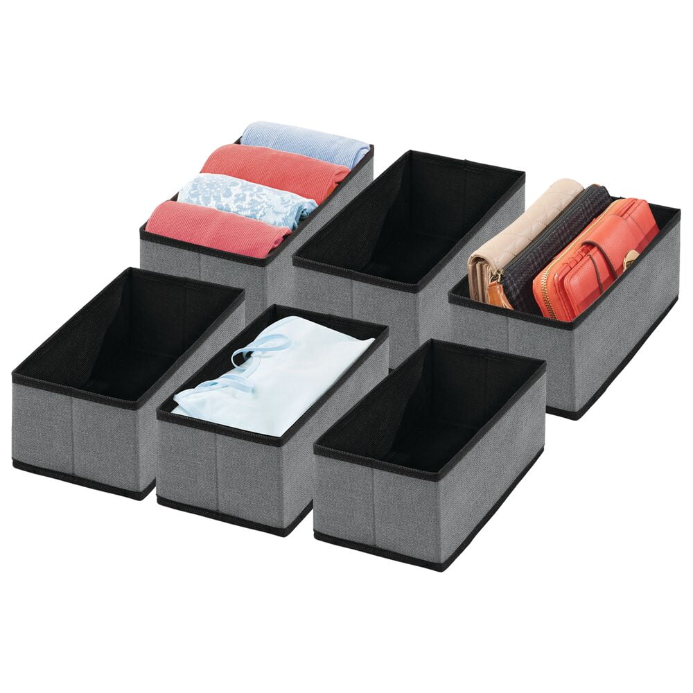 mDesign Organizing Clothes Drawer Divider Storage, Fabric Dresser ...