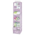 thumbnail image 1 of mDesign Fabric Nursery Hanging Organizer, 7 Shelves/3 Drawers - Lt. Purple/White, 1 of 8
