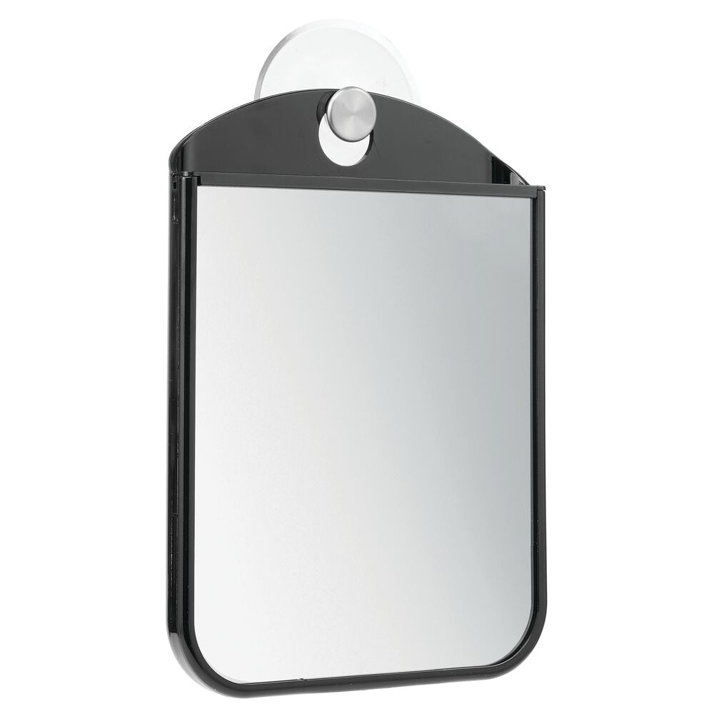 mDesign Fog Free Bathroom Shower Shaving Mirror Black/Brushed