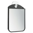 thumbnail image 1 of mDesign Fog Free Bathroom Shower Shaving Mirror - Black/Brushed, 1 of 6
