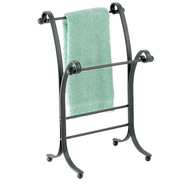 mDesign Steel 2Tier Countertop Free Standing Hand Towel Bar Stand
