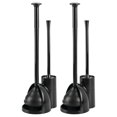 thumbnail image 1 of mDesign Hidden Plunger and Brush Set for Toilet Bowl - Brush Cleaner and Plunger Combo with Holder Caddy for Bathroom - Modern Toilet Brush and Plunger Set - Aura Collection - 2 Pack - Black, 1 of 8