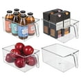 thumbnail image 1 of mDesign Kitchen Pantry Cabinet Refrigerator Storage Bin - 4 Pack, Large, Clear, 1 of 8