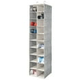 thumbnail image 1 of mDesign Large 20 Shelf Fabric Over Rod Closet Hanging Storage Unit - Black/Cream, 1 of 8