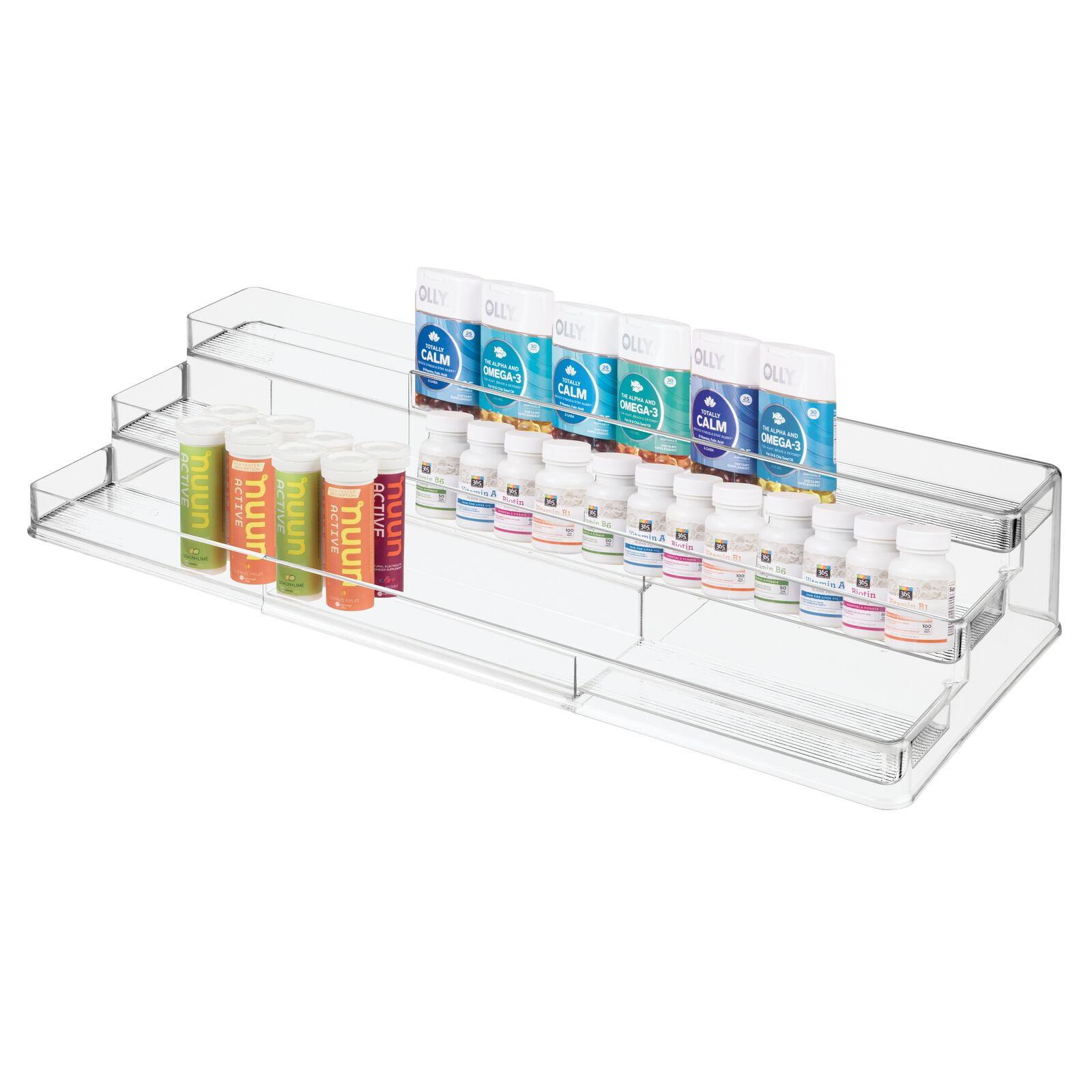 Dutiplus Medicine Organizer 2 Three-Decker Shelves Cabinet Storage Rack Organizer for Holding Vitamins, Supplements Cosmetics 10.82”H x 5.82”W x