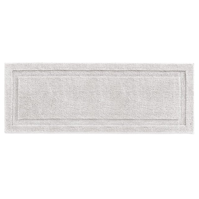 mDesign Large Modern Bath Mat Runner NonSkid Runner Rug Platinum