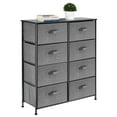thumbnail image 1 of mDesign Large Storage Dresser Furniture, 8 Removable Fabric Drawers, Dark Gray, 1 of 7