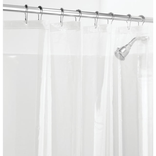 mDesign Long PEVA 84" x 72" Waterproof Plastic Shower Curtain Liner