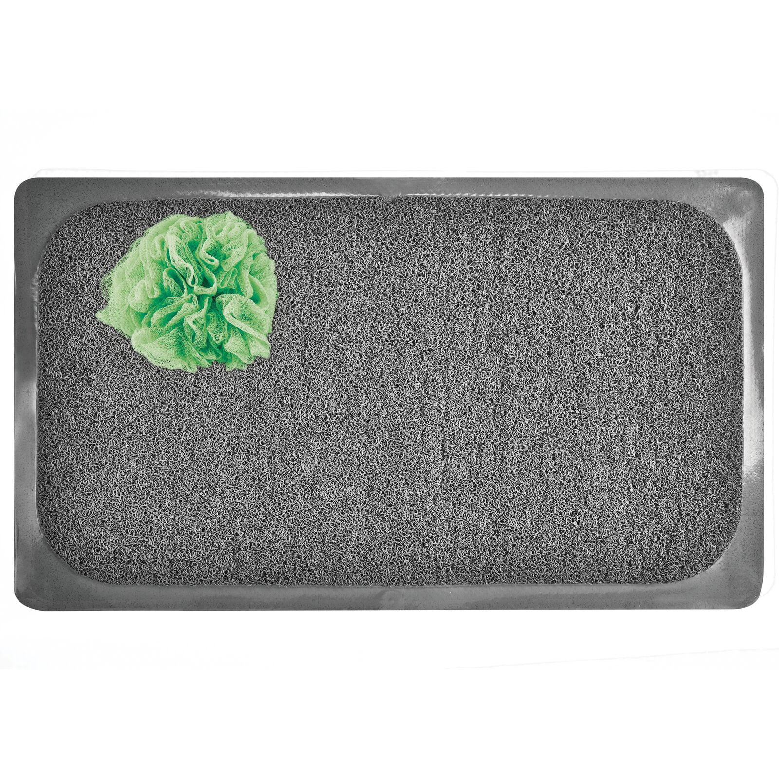 mDesign Loofah Cushioned Suction Bath Mat for Shower Stall, Bathtub