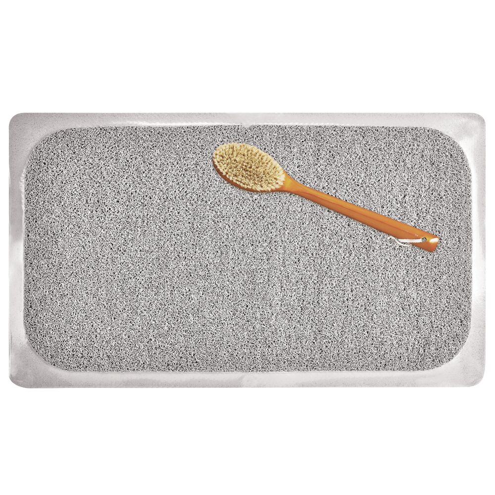 mDesign Loofah Cushioned Suction Bath Mat for Shower Stall, Bathtub