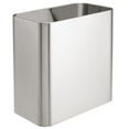 thumbnail image 1 of mDesign Metal 2.4 Gal. Bathroom Trashcan Wastebasket Garbage Bin, Brushed Chrome, 1 of 4