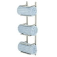thumbnail image 1 of mDesign Metal 5-Tier Wall Mount Towel Rack Holder and Storage Organizer - Satin, 1 of 7