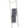 thumbnail image 1 of mDesign Metal Blanket & Towel Wall Ladder Rack for Bedroom/Bathroom, Satin, 1 of 8